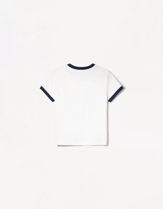 Kortärmad T-shirt med kontrasttryck Kortärmad T-shirt med kontrasttryck