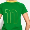 Kortärmad T-shirt med kontrasttryck