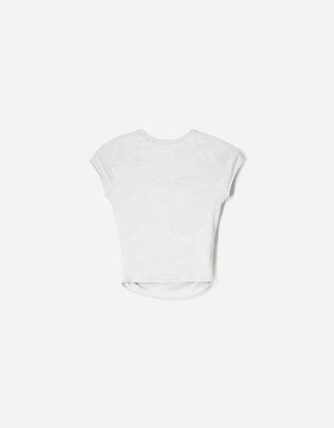 Kortärmad T-shirt med rynkning i sidan Kortärmad T-shirt med rynkning i sidan