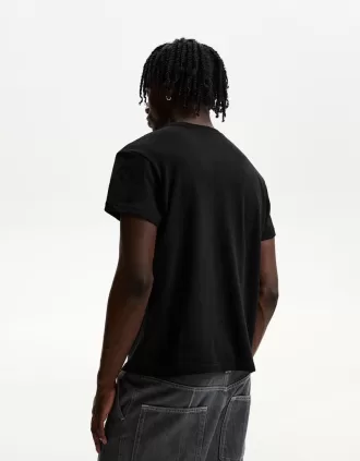 Kortärmad T-shirt med slubeffekt