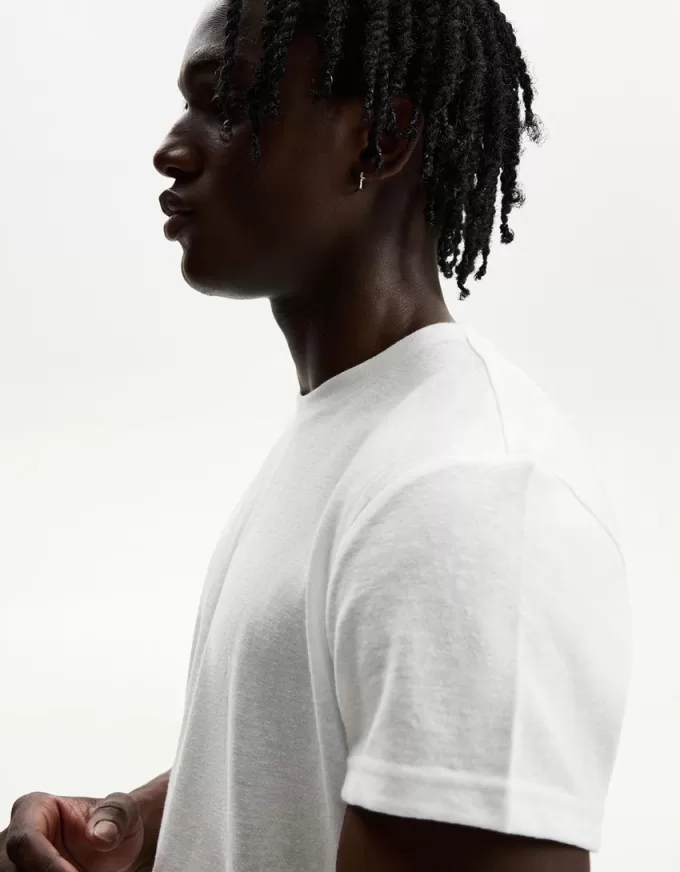 Kortärmad T-shirt med slubeffekt