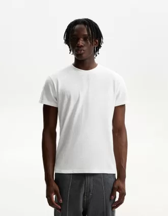 Kortärmad T-shirt med slubeffekt