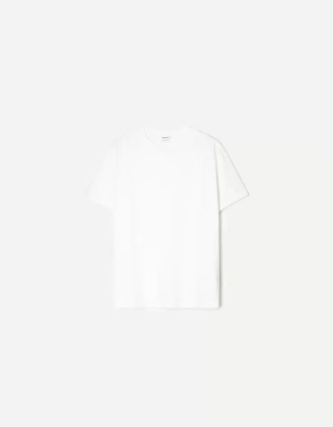 Kortärmad T-shirt med slubeffekt