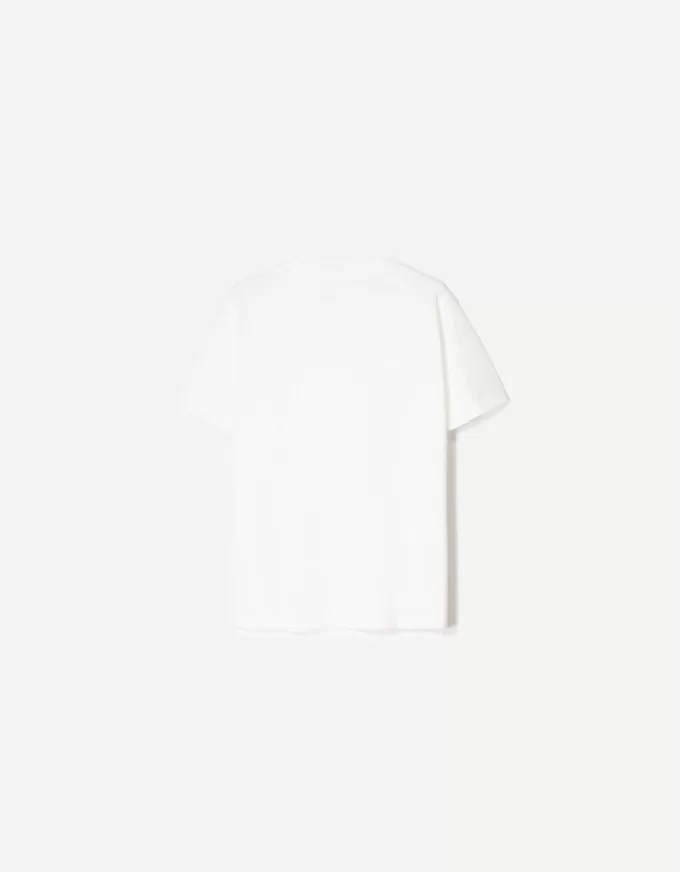 Kortärmad T-shirt med slubeffekt