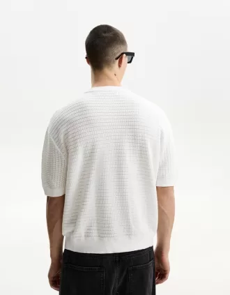 Kortärmad T-shirt med struktur