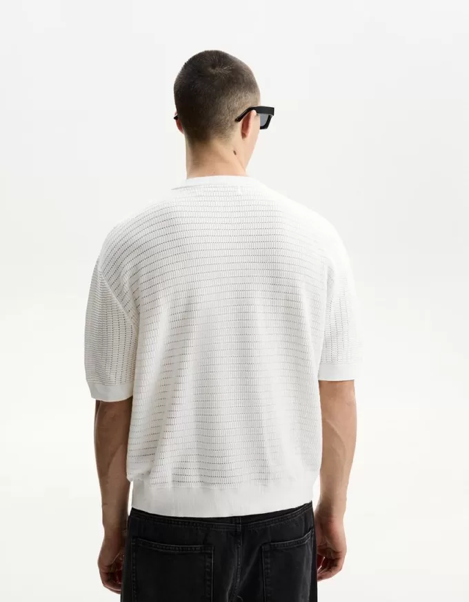 Kortärmad T-shirt med struktur Kortärmad T-shirt med struktur