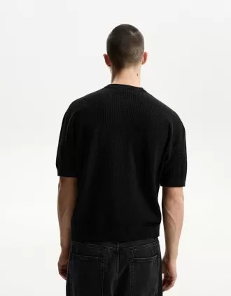 Kortärmad T-shirt med struktur