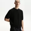 Kortärmad T-shirt med struktur