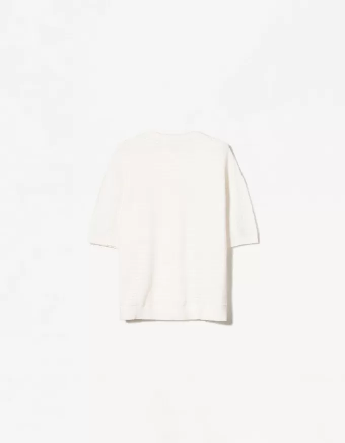 Kortärmad T-shirt med struktur Kortärmad T-shirt med struktur