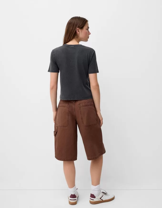 Kortärmad T-shirt med tryck