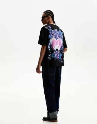 Kortärmad T-shirt med tryck