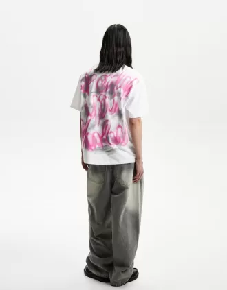 Kortärmad T-shirt med tryck