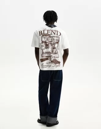 Kortärmad T-shirt med tryck