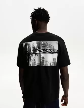 Kortärmad T-shirt med tryck