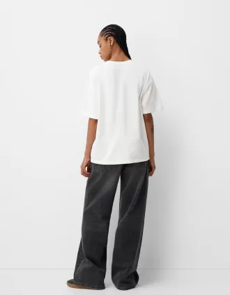 Kortärmad T-shirt med tryck