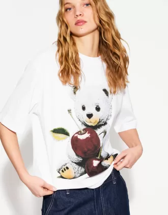 Kortärmad T-shirt med tryck