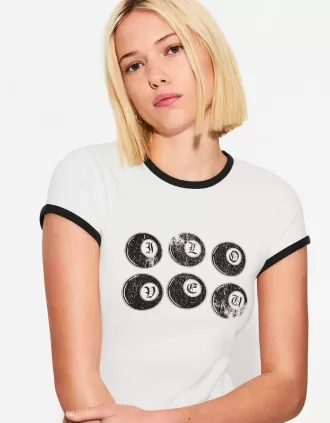 Kortärmad T-shirt med tryck