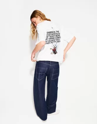 Kortärmad T-shirt med tryck