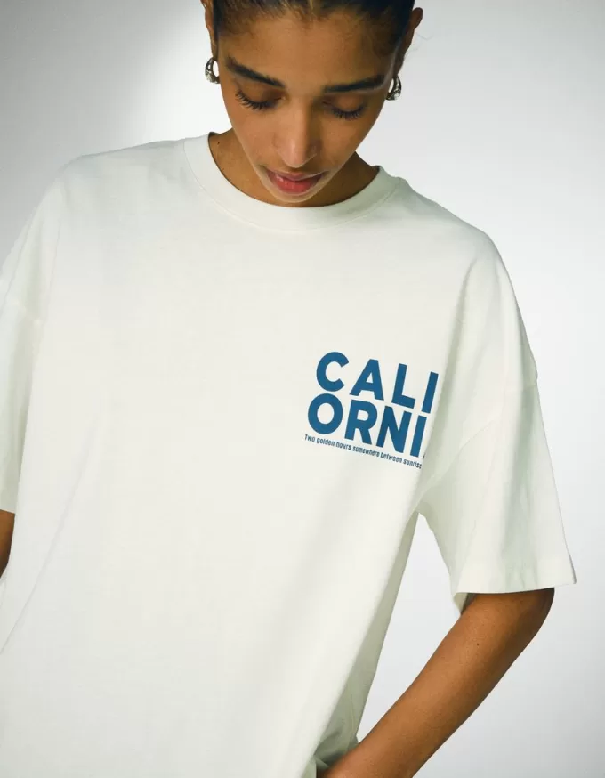 Kortärmad T-shirt med tryck