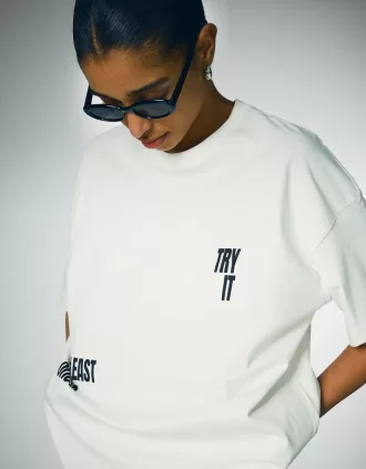 Kortärmad T-shirt med tryck