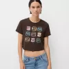 Kortärmad T-shirt med tryck