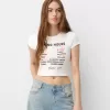 Kortärmad T-shirt med tryck