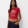 Kortärmad T-shirt med tryck