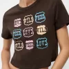 Kortärmad T-shirt med tryck