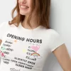 Kortärmad T-shirt med tryck