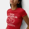 Kortärmad T-shirt med tryck