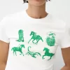 Kortärmad T-shirt med tryck