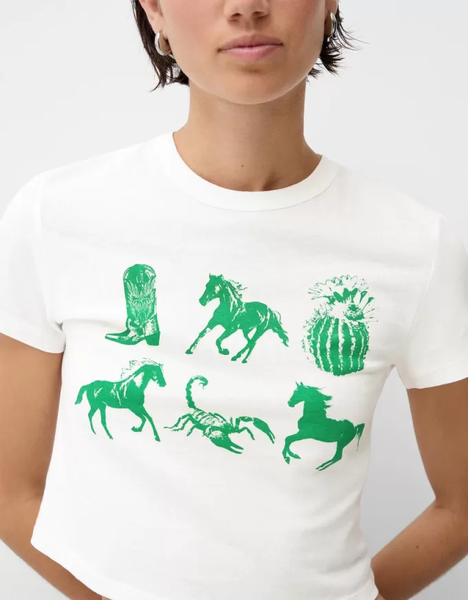 Kortärmad T-shirt med tryck