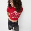 Kortärmad T-shirt med tryck