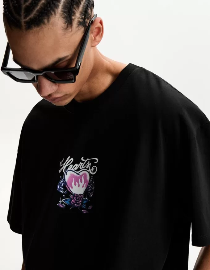 Kortärmad T-shirt med tryck Kortärmad T-shirt med tryck