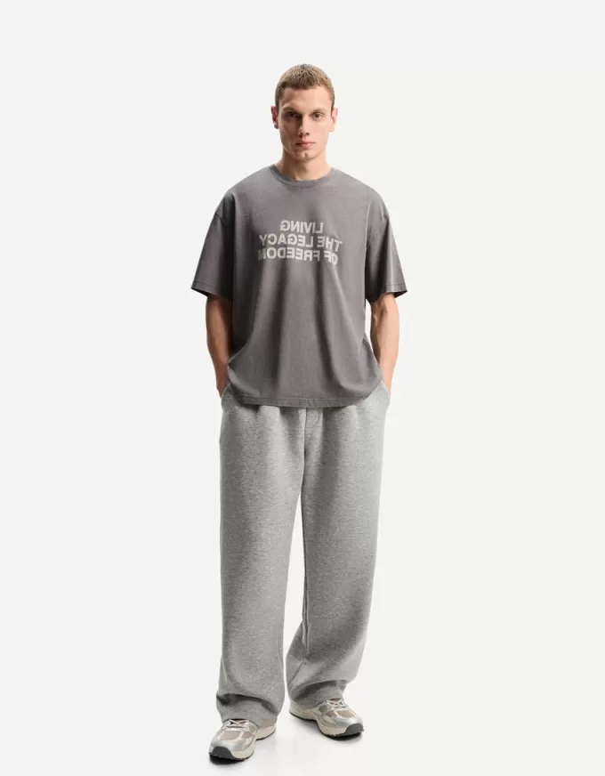 Kortärmad T-shirt med tryck Kortärmad T-shirt med tryck