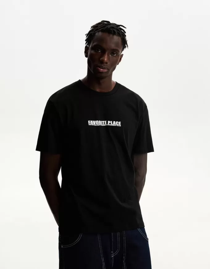 Kortärmad T-shirt med tryck Kortärmad T-shirt med tryck