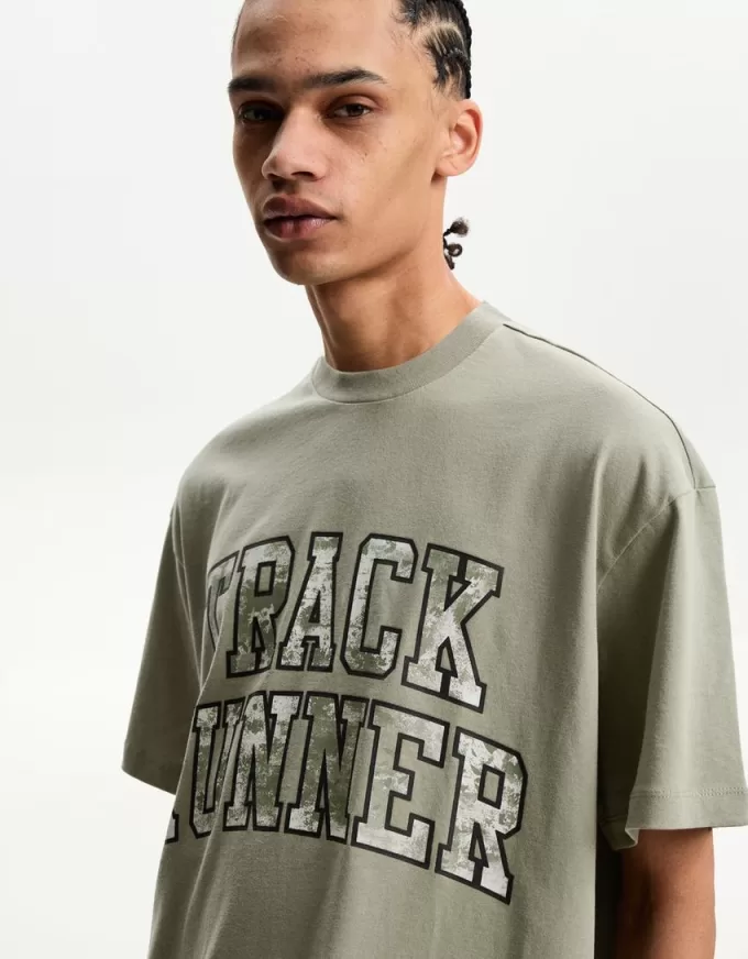Kortärmad T-shirt med tryck Kortärmad T-shirt med tryck