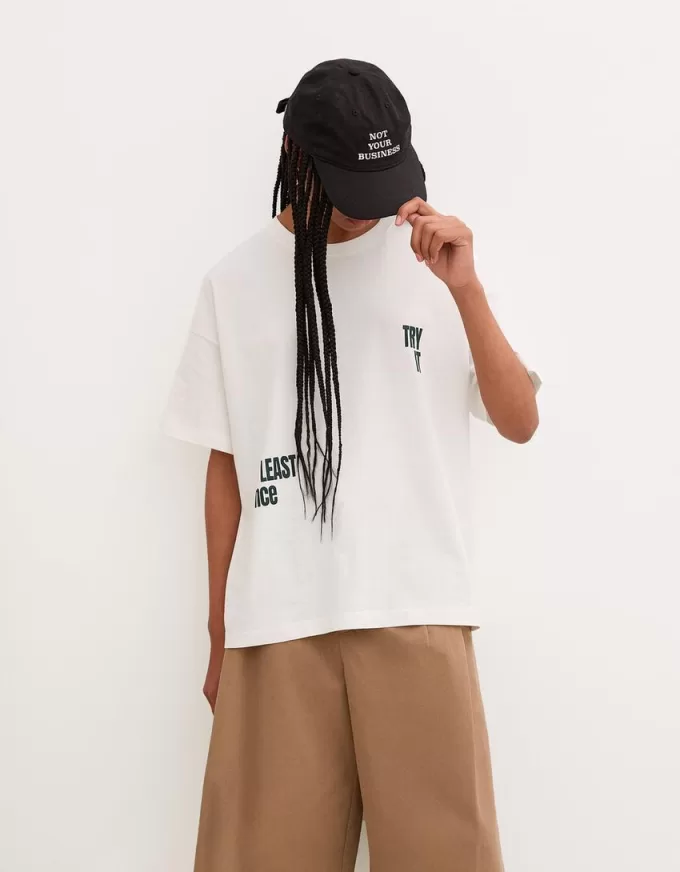 Kortärmad T-shirt med tryck