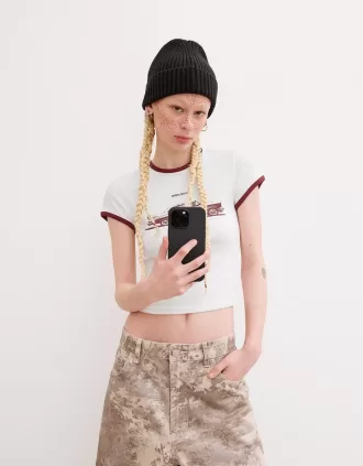 Kortärmad T-shirt med tryck