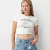 Kortärmad T-shirt med tryck