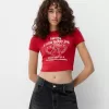 Kortärmad T-shirt med tryck