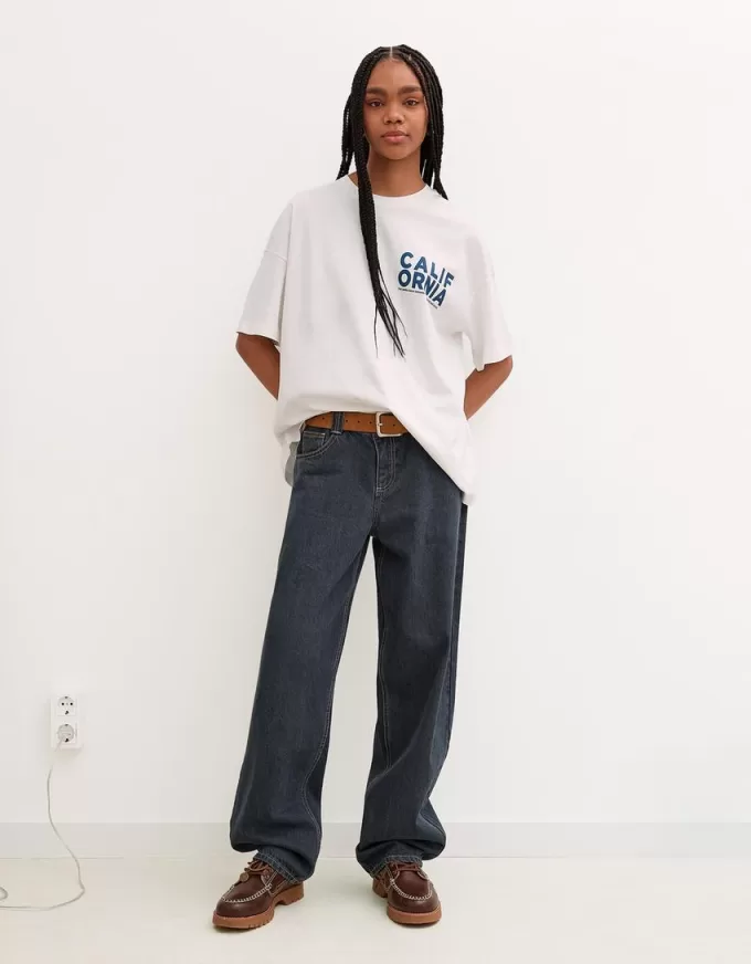 Kortärmad T-shirt med tryck