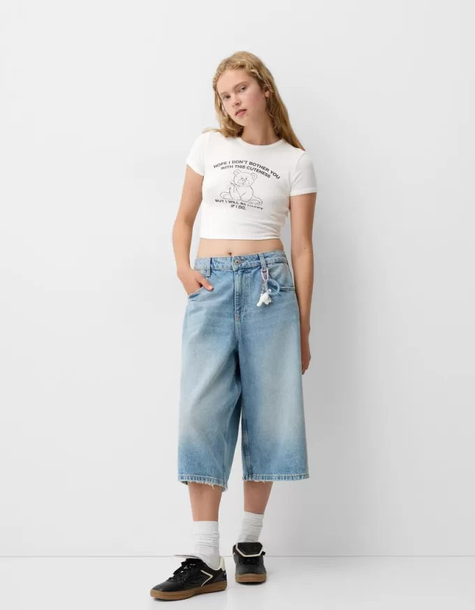 Kortärmad T-shirt med tryck