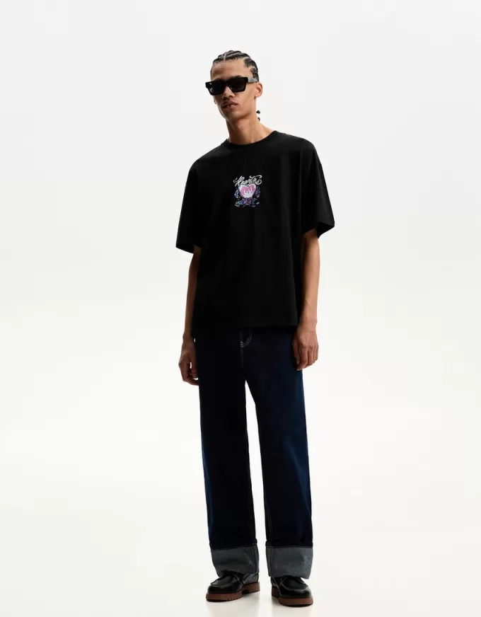 Kortärmad T-shirt med tryck Kortärmad T-shirt med tryck