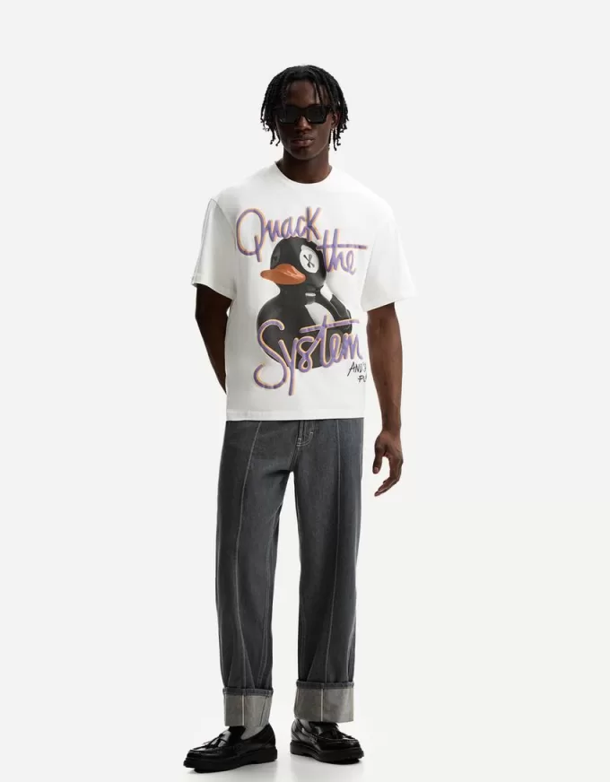 Kortärmad T-shirt med tryck Kortärmad T-shirt med tryck