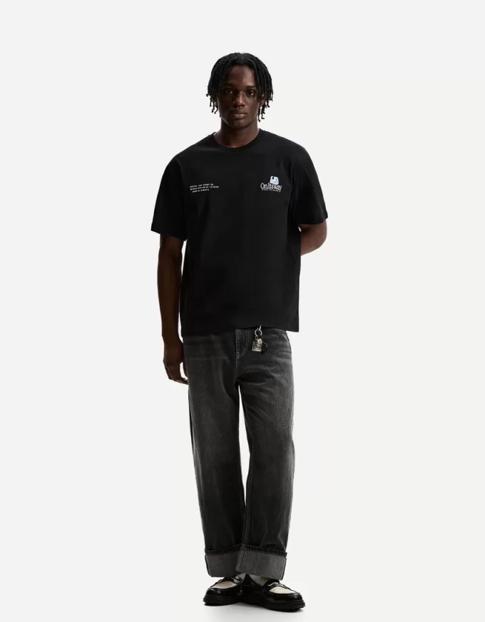 Kortärmad T-shirt med tryck Kortärmad T-shirt med tryck