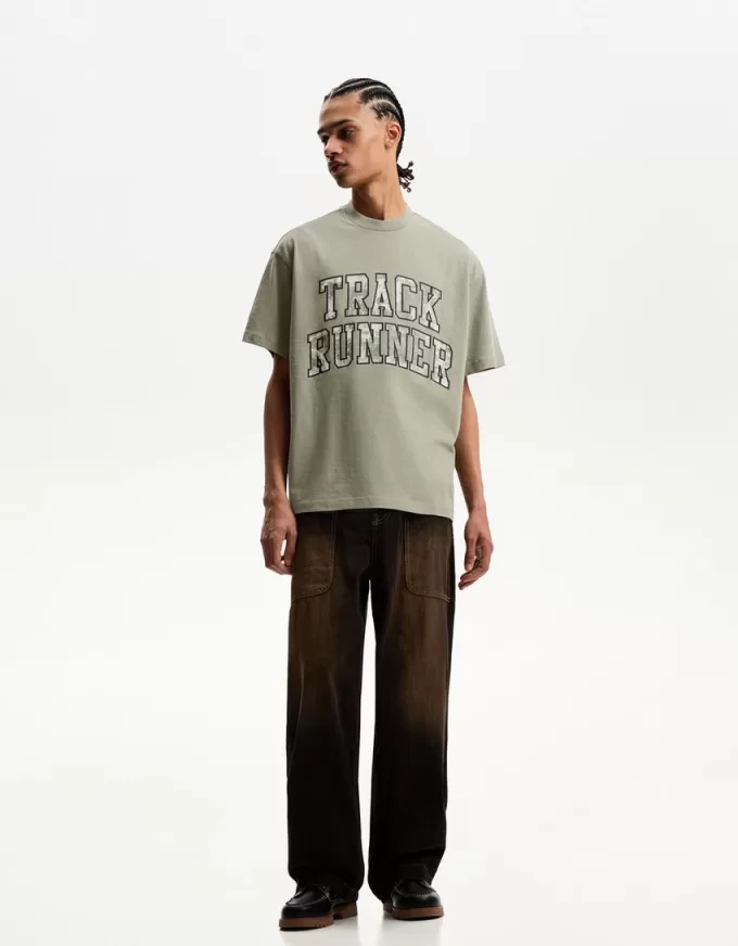 Kortärmad T-shirt med tryck Kortärmad T-shirt med tryck