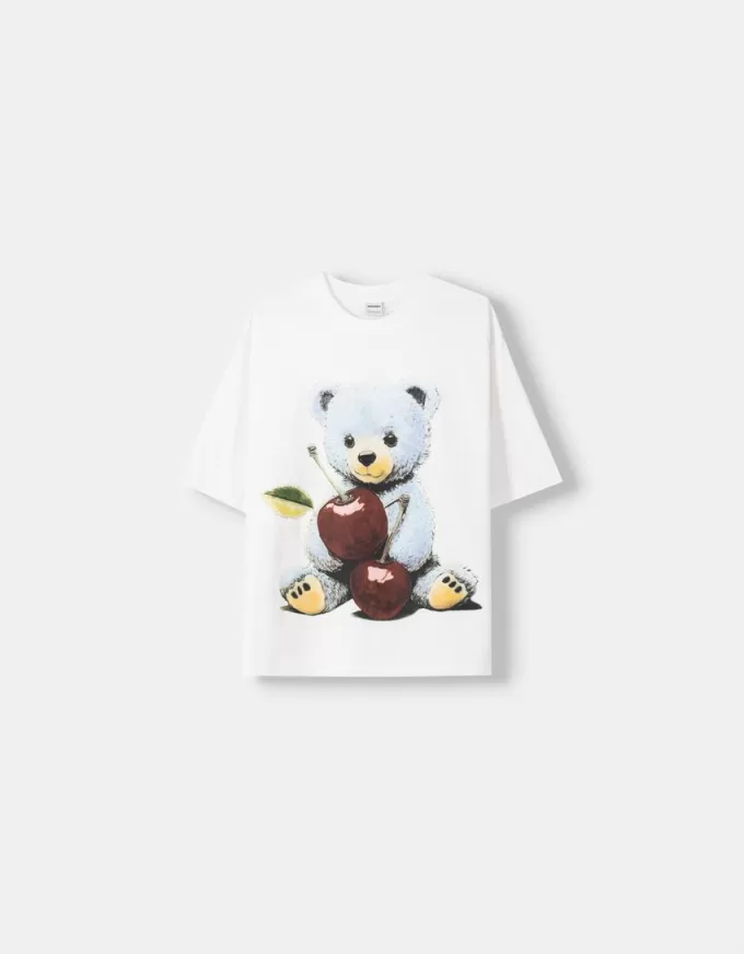 Kortärmad T-shirt med tryck Kortärmad T-shirt med tryck