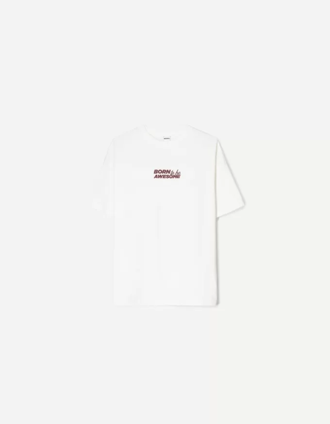 Kortärmad T-shirt med tryck Kortärmad T-shirt med tryck