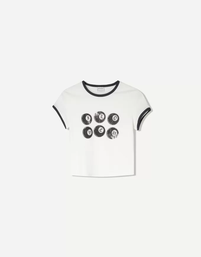 Kortärmad T-shirt med tryck Kortärmad T-shirt med tryck